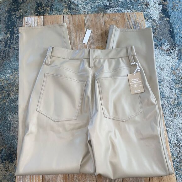 Madewell The Perfect Vintage Straight Jean: Faux Leather Edition - Picture 5 of 11